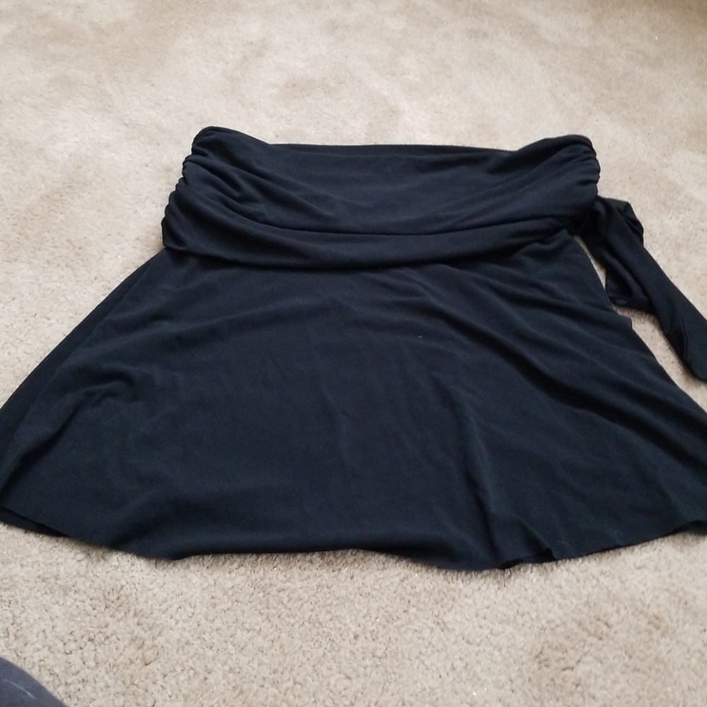Cute black swim cover up skirt